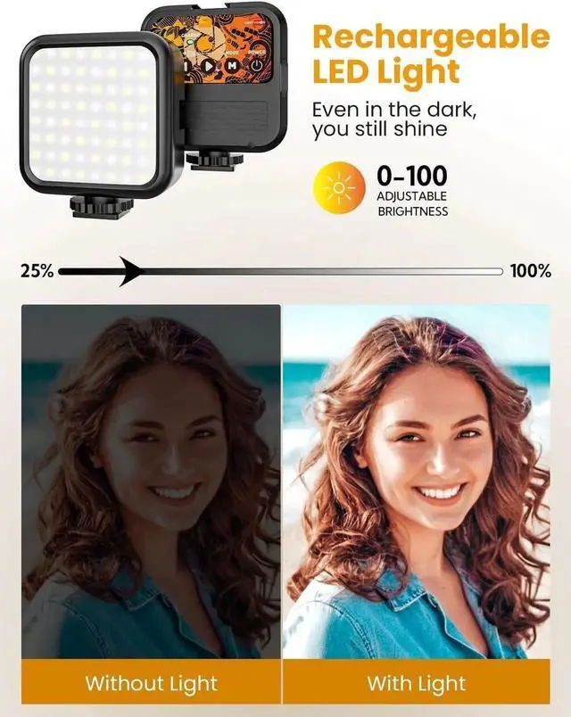 Alt view image 2 of 7 - Upgraded Vlogging Kit w/Wireless Lavalier Microphone,YouTube for iPhone and Smartphone w/59 Retractable Tripod,Automatic Switch Phone Clamp,Content Creator Gear TikTok(Vlog K5) -