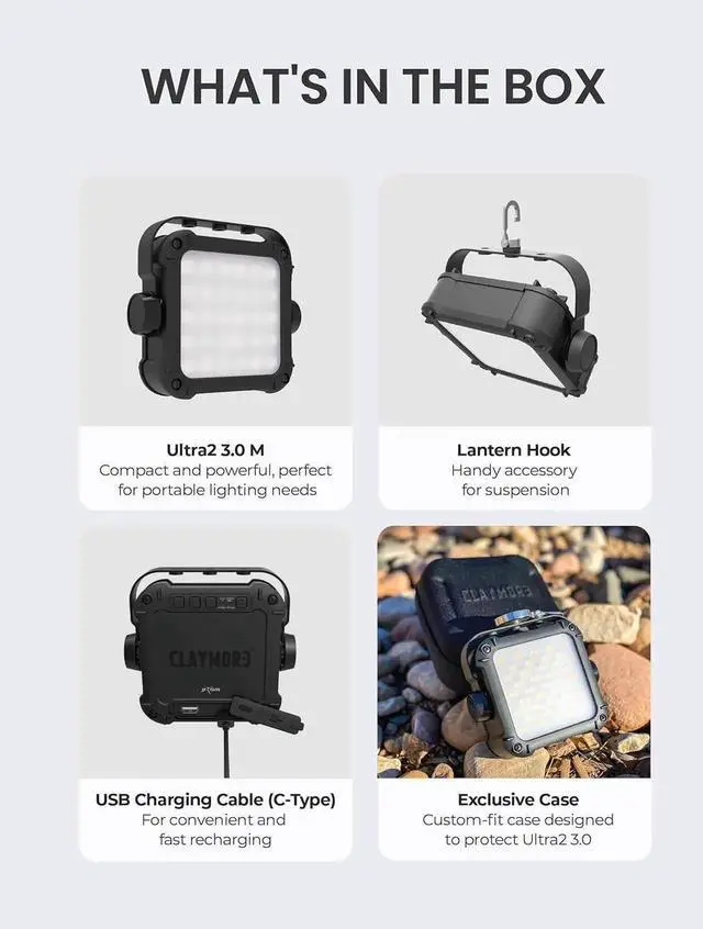 Alt view image 7 of 7 - Ultra2 3.0 (Medium) - Outdoor Rechargeable LED Light for Camping, Tent, Backpacking, Emergen and Industrial Use. Waterproof, Portable Lantern with USB-C, Up to 80 Hours Battery Life.