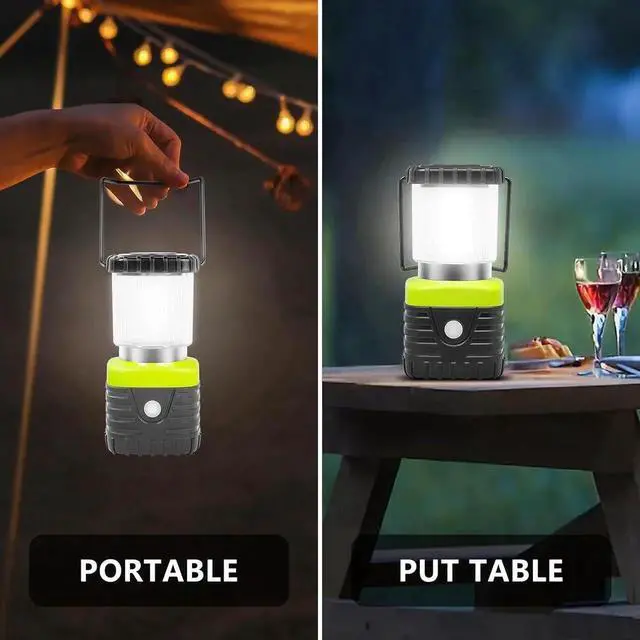 Alt view image 6 of 7 - 3Packs LED Camping Lantern Rechargeable 1000LM, 4500mAh Power Bank, IP44 Waterproof Lantern Flashlight for Hurricane Emergen, Hiking