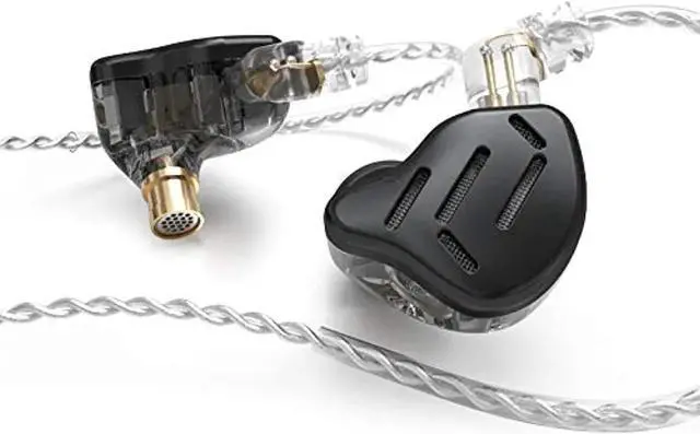 Main image of KZ Zax 1DD+7BA Hybrid Driver HiFi in-Ear Earphones with Zin Alloy Shell, Detachable 2 Pin 0.75mm OFC Cable (Without Mic, Black)