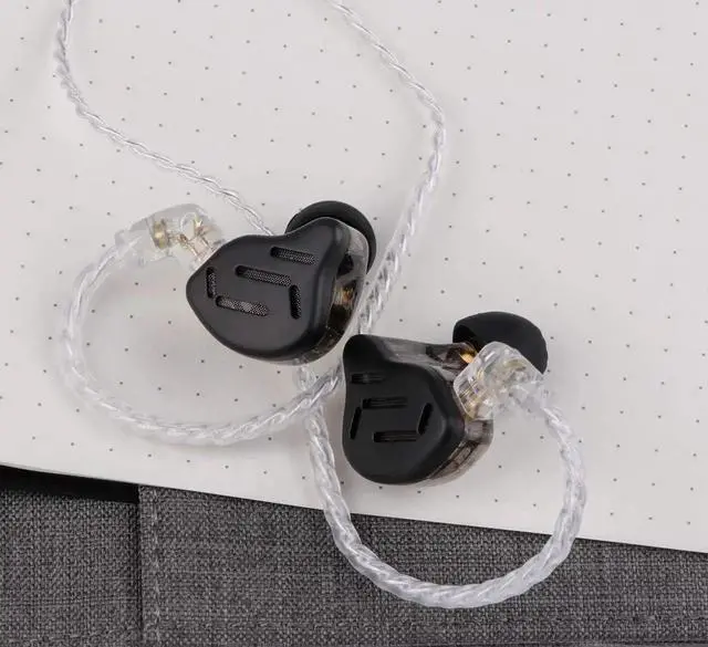 Alt view image 7 of 7 - KZ Zax 1DD+7BA Hybrid Driver HiFi in-Ear Earphones with Zin Alloy Shell, Detachable 2 Pin 0.75mm OFC Cable (Without Mic, Black)