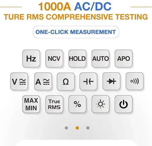 Alt view image 7 of 7 - Clamp Meter 1000V AC/DC Voltage Tester 1000A Current Test with 1MHz Oscilloscope Multimeter 3 in 1 Functions Clamp Meter with 2.8-inch IPS LCD Display ( CMS101)