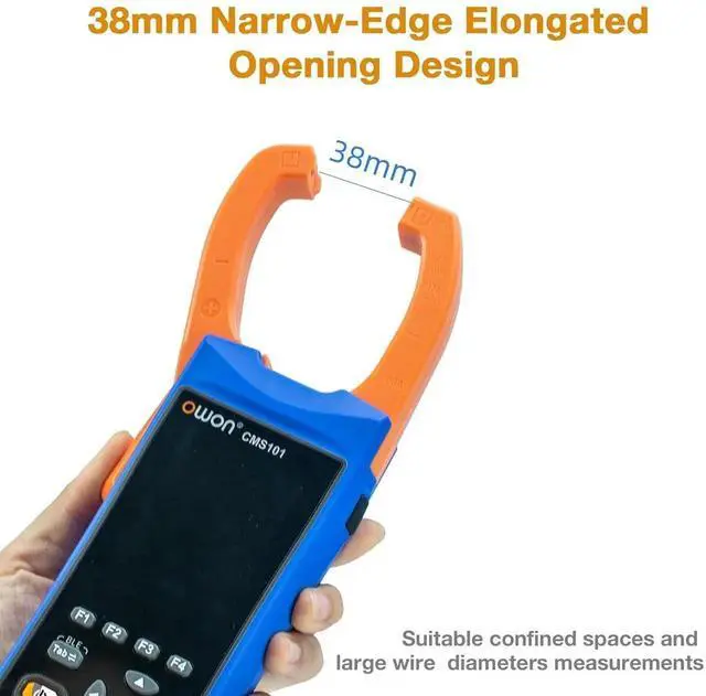 Alt view image 6 of 7 - Clamp Meter 1000V AC/DC Voltage Tester 1000A Current Test with 1MHz Oscilloscope Multimeter 3 in 1 Functions Clamp Meter with 2.8-inch IPS LCD Display ( CMS101)