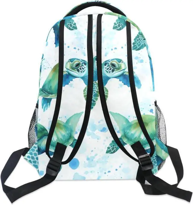 Alt view image 4 of 5 - ZOEO Sea Turtles Teal Backpacks 3rd 4th 5th Grade School Bookbags Travel Laptop Daypack Bag Purse for Boys Girls Teens, Large, p203c237s337
