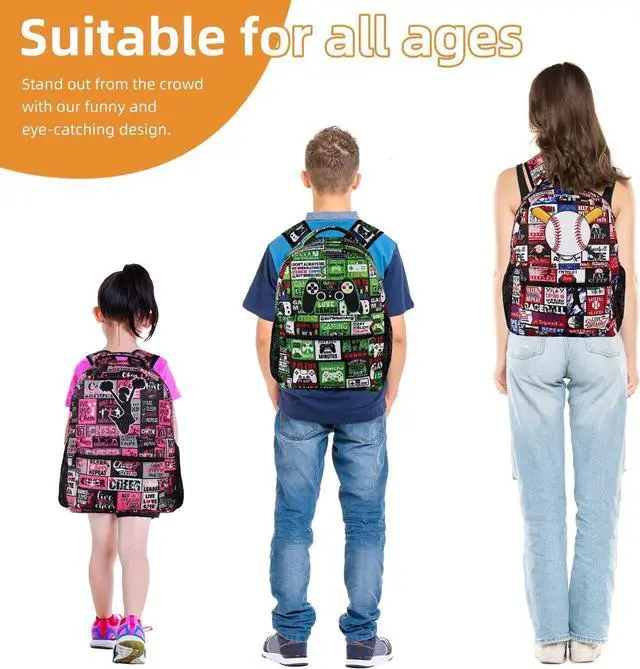 Alt view image 2 of 5 - Soccer Backpack for Boys Girls, Elementary Middle High School Bookbags for Teen Kids, Travel Laptop Backpack for College Students Women Men Durable Lightweight School Bags, 17 Inch Large Back Packs