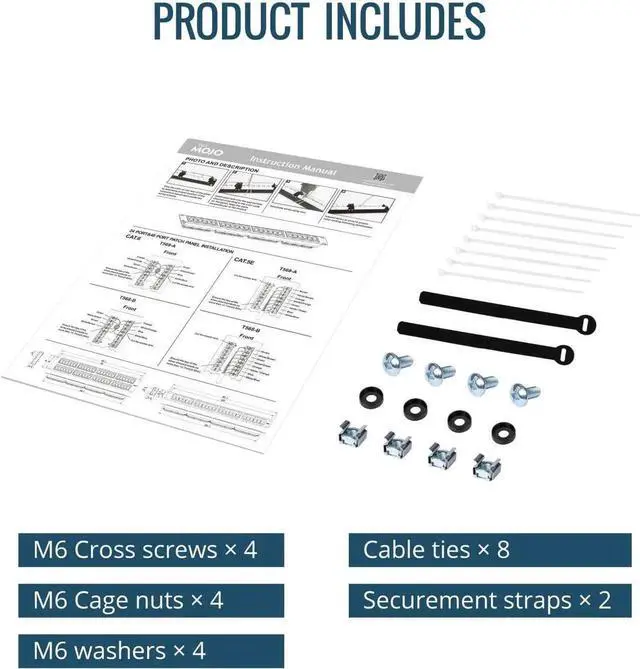 Alt view image 2 of 6 - 48 Port Patch Panel, Cat6 Patch Panel, 2U Patch Panel, Network Patch Panel for 19 inch Rack Mount equipments,10G Support, Unshielded
