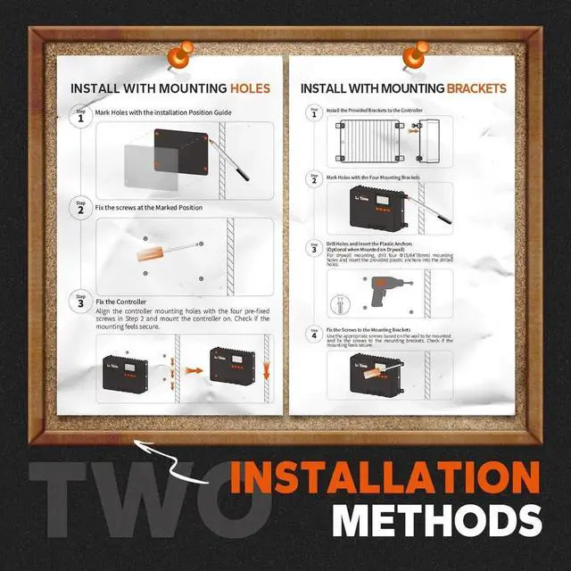 Alt view image 7 of 7 - 30 Amp MPPT 12V/24V/Auto DC Input Solar Charge Controller Build-in Bluetooth Module, Parameter Adjustable LCD Display LED Indicators Solar Panel