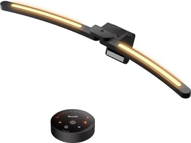 Main image of 1000R Curved Monitor Light Bar, Dual Adjustable Led Desk Lamp with Remote - Independently Rotate 2 LED Arc-Shaped Light Bars Specially Designed for Curved and 34'' Large Screen