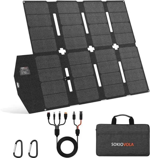 Main image of 100W Portable Solar Panel MC-4 Foldable Solar Panel Charger Kits 18V IP68 Waterproof Lightweight and Compact for Small Power Station RV Travel Outdoor Activities
