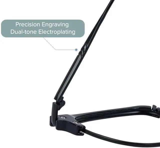 Alt view image 5 of 5 - HOKETOP Blue Light Blocking Glasses for Women/Men Anti-Fatigue Computer Monitor Gaming Glasses Prevent Headaches Glasses, Arrow Browline Black