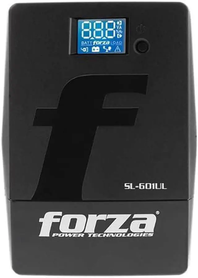 Main image of Smart UPS Battery Backup & Surge Protector with 6 Outlets by Forza | 600VA (360W) Interactive Surge Protector with Emergency Battery Backup Power Supply and AVR LCD Touchscreen