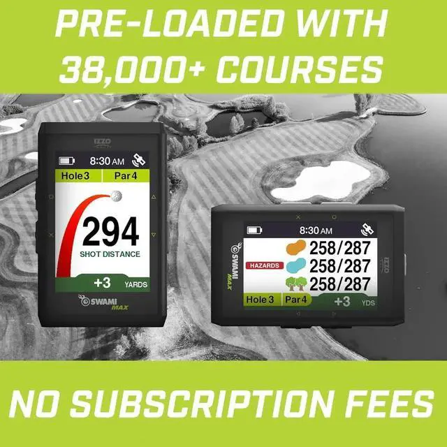 Alt view image 3 of 4 - Golf Swami Max Handheld GPS Unit - Rangefinder Golf GPS with Oversized Large Color Screen for Measuring Golf Distances, Black