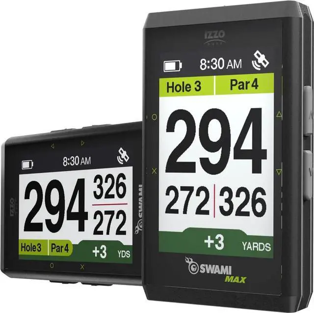 Main image of Golf Swami Max Handheld GPS Unit - Rangefinder Golf GPS with Oversized Large Color Screen for Measuring Golf Distances, Black