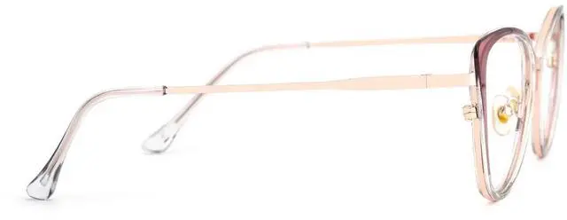 Alt view image 2 of 4 - VOOGLAM Cat Eye Blue Light Glasses Metal Simple for Women, Fashion Accessory Frames Anti-eye Strain Electronic Screen Glasses Purple-4675