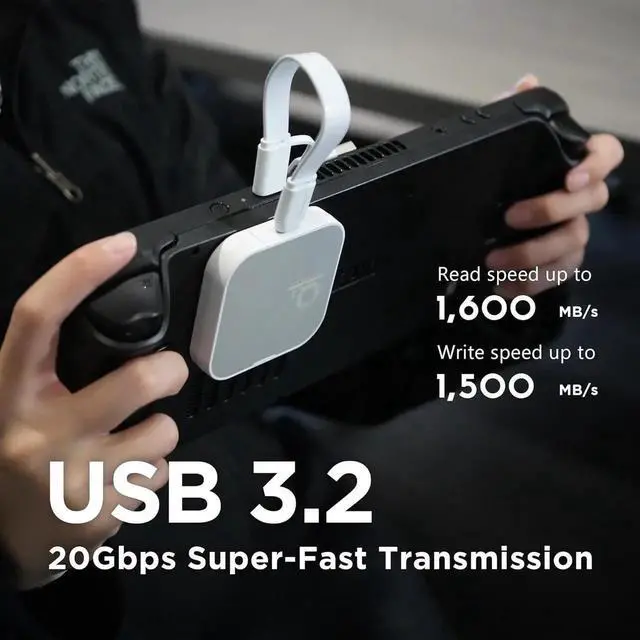 Alt view image 6 of 7 - Magnetic External SSD 1TB, External Solid State Drive Portable SSD USB 3.2 Gen 2x2, up to 1600/1500 MB/s, Type-C 4K ProRes HDR Record, Compatible with iPhone 15&16 Pro Max - ARES Q3 Series