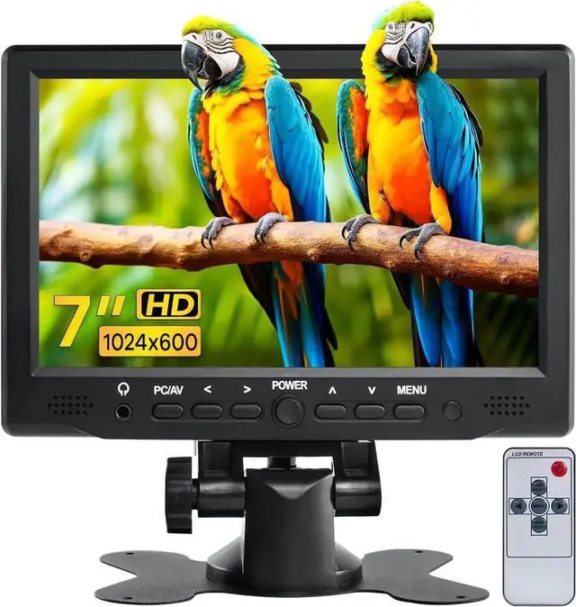Main image of 7 inch Small Monitor TFT LCD Display 1024X600 HDMI Mini Portable Screen for PC/TV/Camera/Gaming/Raspberry PI