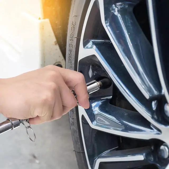 Alt view image 3 of 7 - 10 Pack Dual Head Tire Pressure Gauge Heavy Duty Air Pressure Tire Gauge for Auto Truck Car RV Van Gage Range 10-150PSI, 1-10Bar (Silver)