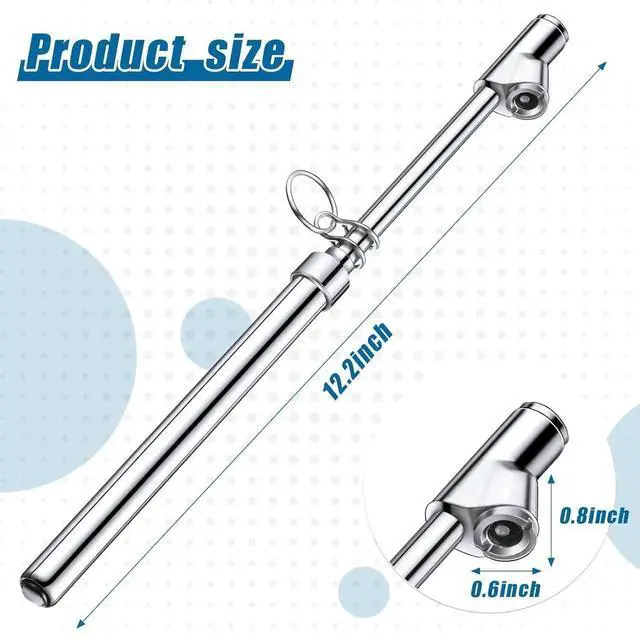 Alt view image 5 of 7 - 10 Pack Dual Head Tire Pressure Gauge Heavy Duty Air Pressure Tire Gauge for Auto Truck Car RV Van Gage Range 10-150PSI, 1-10Bar (Silver)