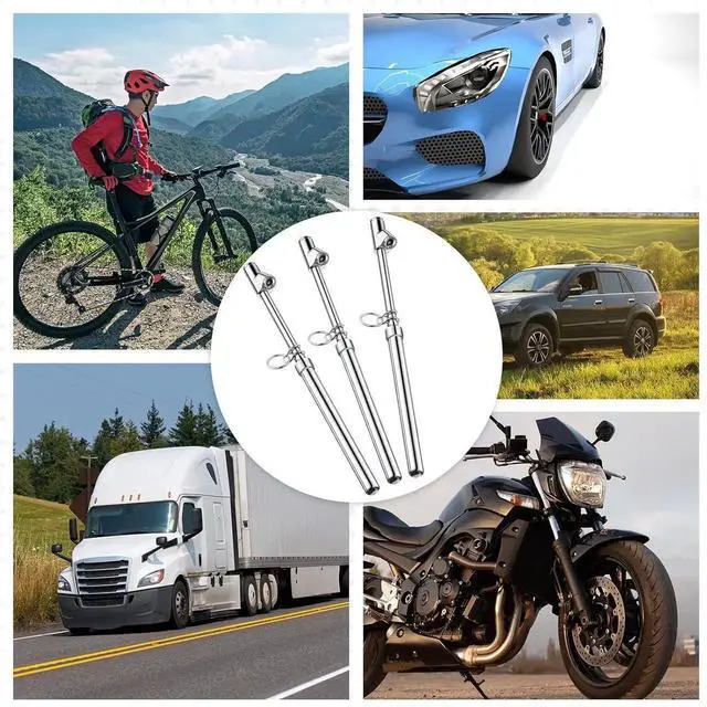 Alt view image 6 of 7 - 10 Pack Dual Head Tire Pressure Gauge Heavy Duty Air Pressure Tire Gauge for Auto Truck Car RV Van Gage Range 10-150PSI, 1-10Bar (Silver)
