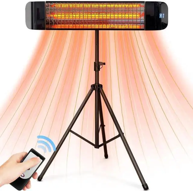 Main image of Electric Outdoor Heater, Infrared Patio Heater for Outdoor/Indoor Use, Wall Mounted/Ceiling/Tripod Infrared Heater Outdoor, 1500W Electric Patio Heater, CSA certificate.