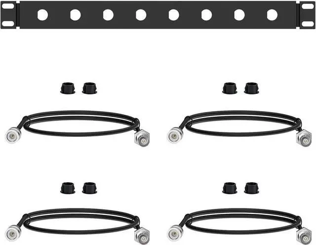 Main image of BNC Antenna Kit19inch Antenna Re-Location Rack Mount KitFour BNC Connecting Cables 2FTCompatible with Full-Rack Wireless Systems
