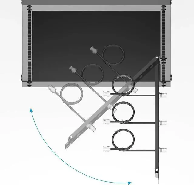 Alt view image 4 of 6 - BNC Antenna Kit19inch Antenna Re-Location Rack Mount KitFour BNC Connecting Cables 2FTCompatible with Full-Rack Wireless Systems