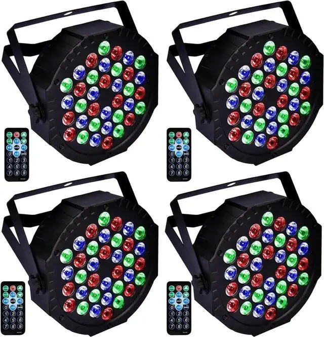 Main image of Stage Lights Dj Lights for Parties Led Stage Lights Sound Activated Portable Party Lights Par Lights 36 Led RGB Remote Control Disco Lights Uplights for Indoor Events Bar Birthday Wedding Outdoor