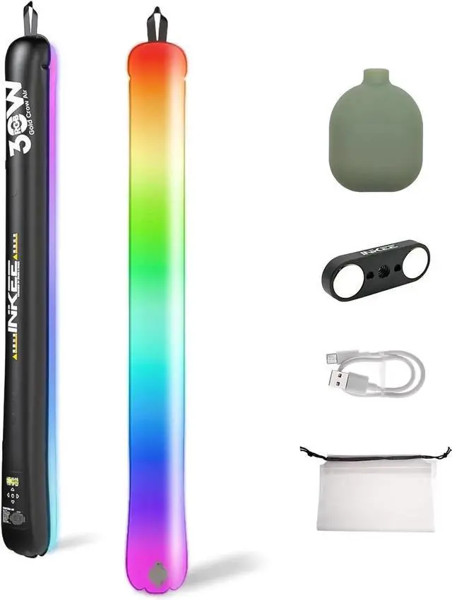 Main image of GC30 30W RGB Handheld LED Tube Light 35.5"/90cm Inflat Video Light with Inflat Ball & Magnetic Mount, 2000-10000K, CRI 95+, 5000mAh Battery, Waterproof for Photography & Studio Recording
