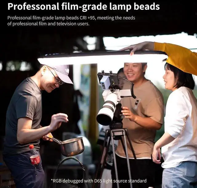 Alt view image 5 of 7 - GC30 30W RGB Handheld LED Tube Light 35.5"/90cm Inflat Video Light with Inflat Ball & Magnetic Mount, 2000-10000K, CRI 95+, 5000mAh Battery, Waterproof for Photography & Studio Recording