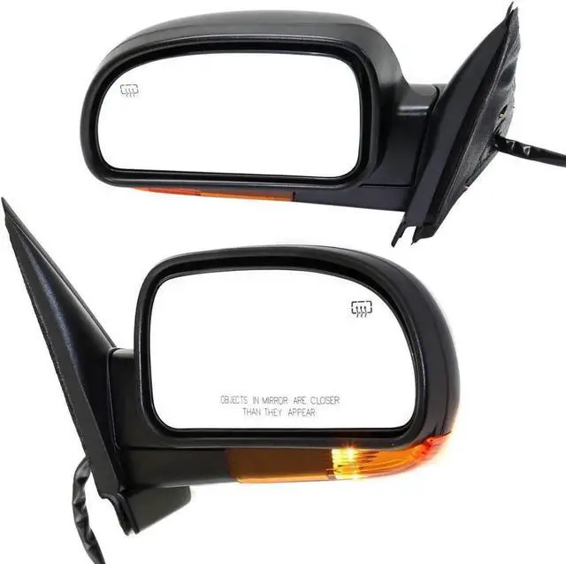 Main image of Kool Vue Driver & Passenger Side Power Heated Mirrors for Chevrolet Trailblazer GMC Envoy 2004-2009 With Signal Light & Memory Paintable