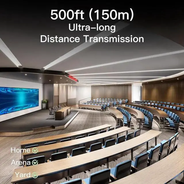 Alt view image 4 of 4 - Wireless HDMI Extender, Wireless HDMI Transmitter and Receiver 4K@30Hz, 492FT Range, 4K Full HD | Plug & Play for Camera/Laptop/TV/Projector(Focus)