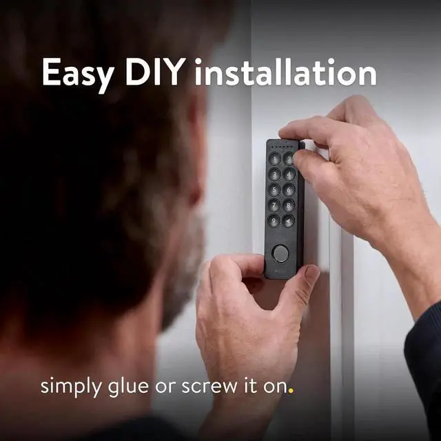 Alt view image 4 of 7 - Keypad 2, Fingerprint Door Access, Secure Code Entry for Smart Lock, Easy Install, Keyless Entry for Kids, Seniors, Guests, Smartphone-Free Access