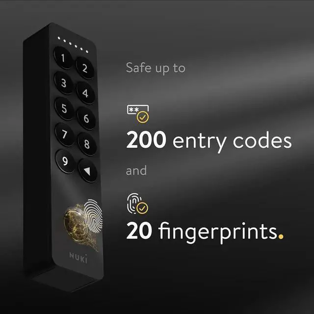 Alt view image 2 of 7 - Keypad 2, Fingerprint Door Access, Secure Code Entry for Smart Lock, Easy Install, Keyless Entry for Kids, Seniors, Guests, Smartphone-Free Access
