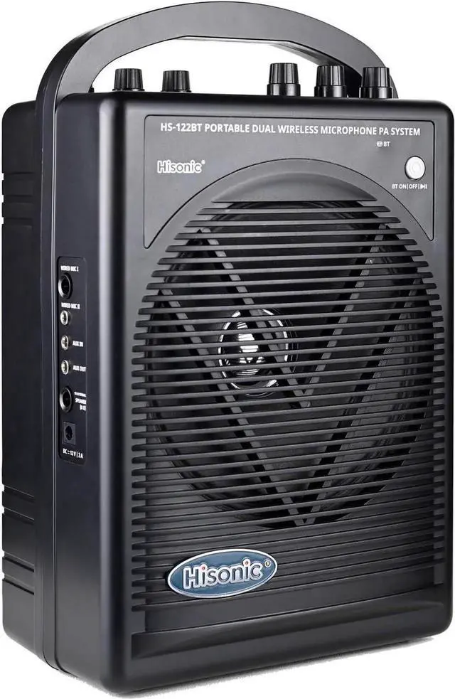 Alt view image 6 of 6 - HS122BT-HL Portable and Rechargeable PA System with Dual UHF Wireless Microphones & Bluetooth Connection