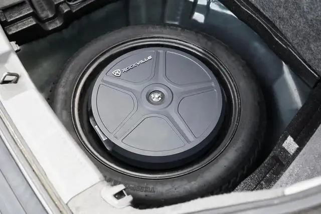 Alt view image 2 of 7 - RockGhost V2 800W Powered 11" Car Subwoofer, Anti-Theft Spare Tire Design, Deep Bass, Easy Install, Perfect for Car Audio Enthusiasts