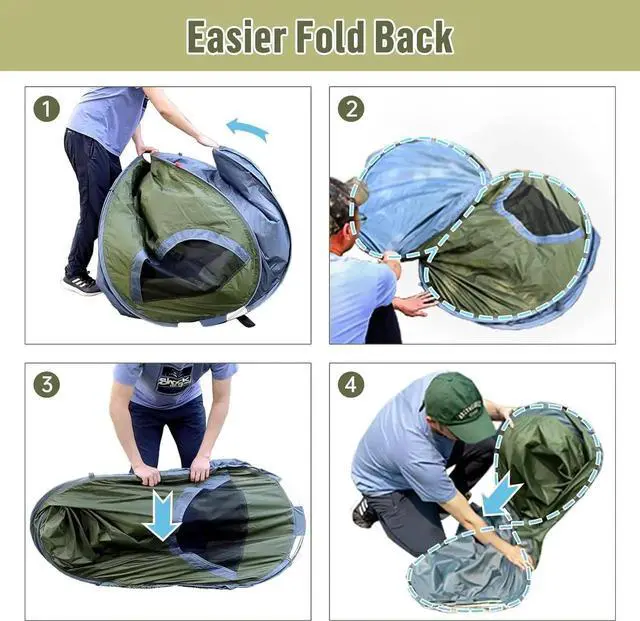 Alt view image 3 of 6 - Pop-up Camping Tent: 1 Person Tent Waterproof Instant Easy Setup Outdoor Tent