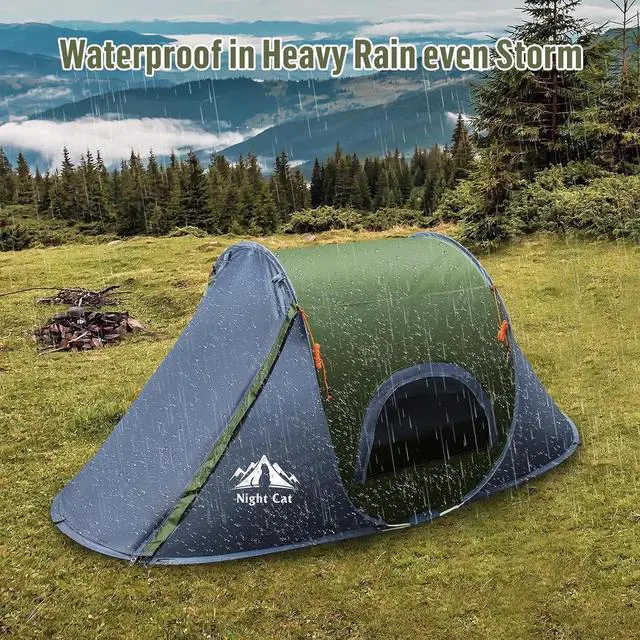 Alt view image 4 of 6 - Pop-up Camping Tent: 1 Person Tent Waterproof Instant Easy Setup Outdoor Tent