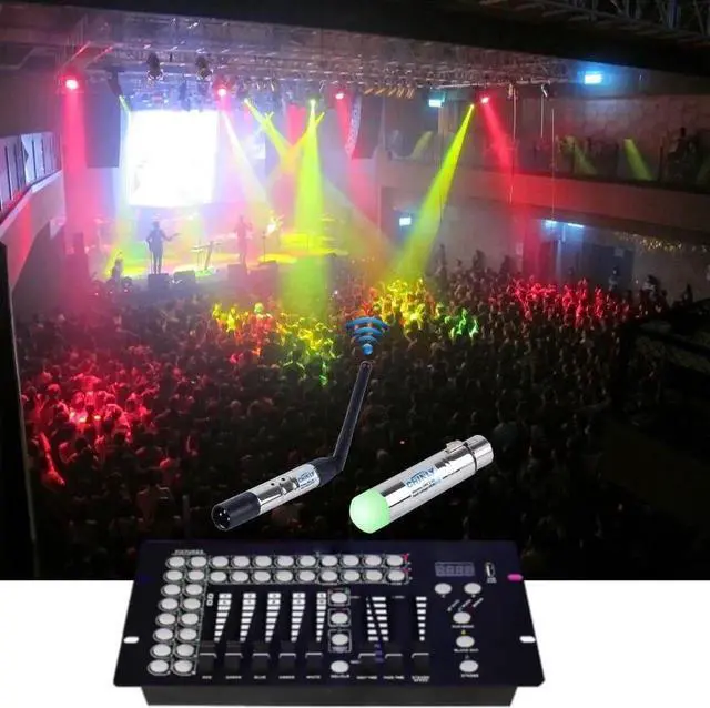 Alt view image 5 of 6 - DMX Wireless, 8pcs 2.4G DMX 512 1 Male Transmitter & 7 Female Receivers Short version for Stage PAR Party Light