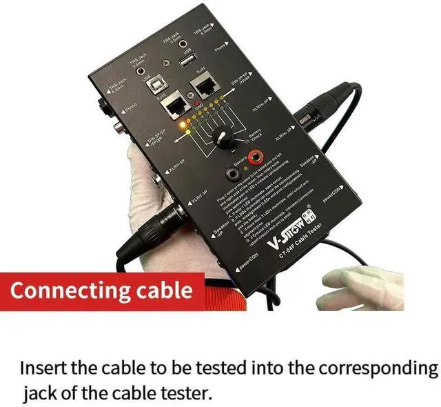 Alt view image 2 of 7 - Cable Tester - Line Finder Cables Checker 8-Way Switch Wire Tracker -Support Cables, USB, RJ45, XLR,