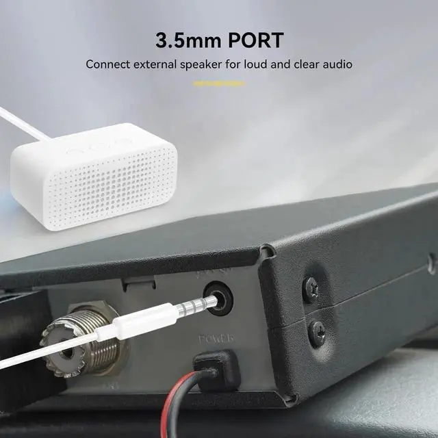 Alt view image 5 of 7 - MB2 AM/FM Professional CB Radio, 40 Channels Mini Radio, Easy to Operate, Squh Knob ASQ, VOX, Auto-Scan, CB Mobile Radio for Truckers, Black