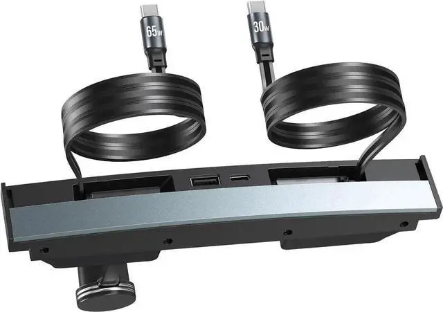 Main image of 65W USB Hub for Tesla Model 3 Highland/Model Y Juniper 2024 2025 Waterproof - 4Ports Fast Charger Accessories Phone 2 Type-C Charging Cables