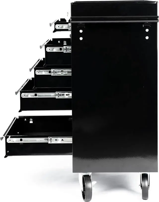 Alt view image 4 of 6 - 7-Drawer Heavy-Duty Rolling Tool Chest Cabinet with Lock Mobile Cart for Garage & Workshop, Black