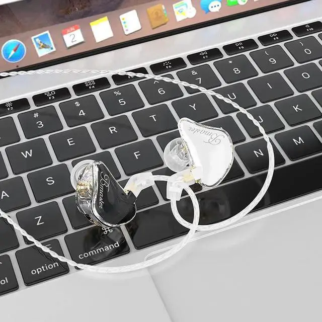 Alt view image 3 of 7 - in-Ear Monitors, Bmaster Triple Driver HiFi Stereo Noise-Isolating with Enhanced Bass for Musicians Stage/Audio Recording(PRO White/Black)