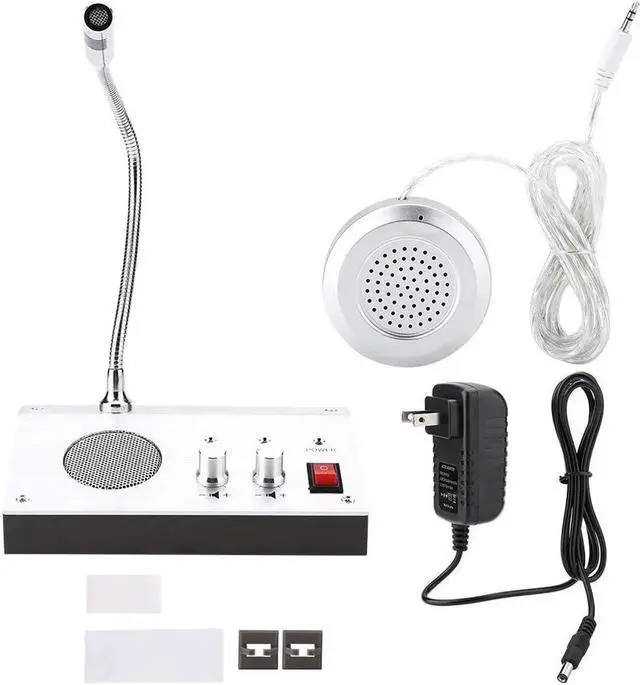 Main image of Intercom Dual Way System,Mic Speaker Window Counter Interphone Drive Thru Speaker through Store Glass Counter Interphone for Bank Office Store Bus Station Security Company