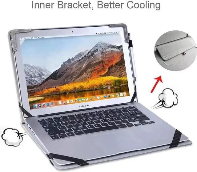 Alt view image 3 of 7 - Business Stand Case Cover for Yoga 7 16" Laptop- 2 in 1, 16IAP7, 16 Gen7, Yoga 7i 16, Pro 9i, 770i 16 inch Protective Hard Shell Pouch