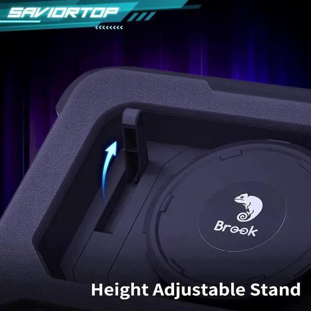 Alt view image 4 of 7 - Saviortop Gaming Laptop Cooling Pad High-Speed 3500 RPM Laptop Cooler with Turbo Fan, RGB Cooling Stand for 10-19 Inch Laptops, Touch Control, USB-C Hub, Adjustae Height, Quiet Cooling Fan