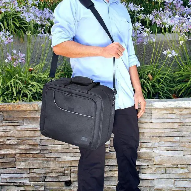 Alt view image 5 of 7 - Projector Carrying Case, Customizae Scratch Rstant Interior, HDMI Projector Bag Coatie with , Benq and More uetooth (15 x 12 x 3 inches) - ack