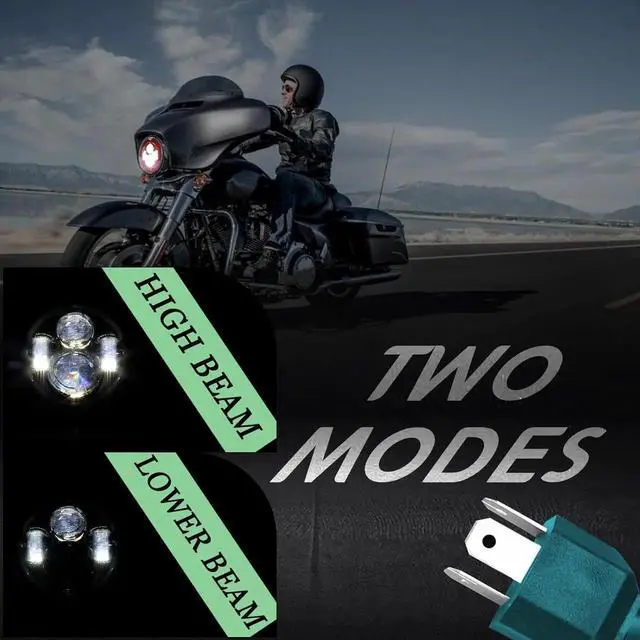 Alt view image 5 of 7 - 7 Inch Motorcycle Headlight LED Red Headlight Motorcycle Projector Compatible with Tourng Street Electra Glide Road king Classic