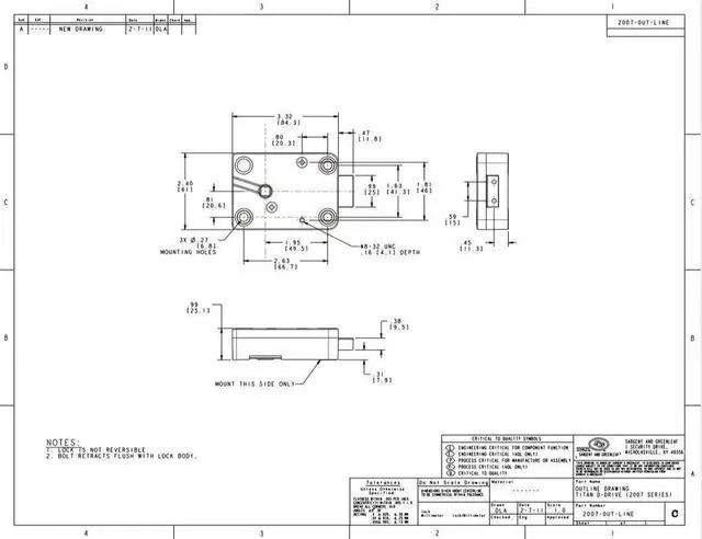 Alt view image 2 of 6 - Sargent and Greenleaf S&G Model 2007-102 Titan DirectDrive Electronic Safe Lock Kit, High Security E Rstant Keypad for Gun Safes