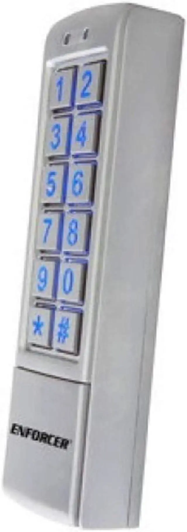 Alt view image 2 of 2 - SK-2323-SPQ Mullion-Style Weatherproof Digital Access Keypad; 12~24 VAC/VDC operation; 1,010 Users (Output #1: 1,000 users/Output #2: 10 users); 2 Form C relays, each rated 1 Amp @ 30VDC